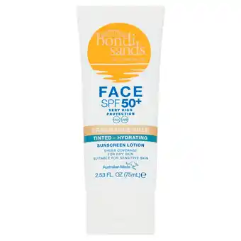 Tesco Bondi sands face spf50+ fragrance free hydrating face lotion 75ml offer