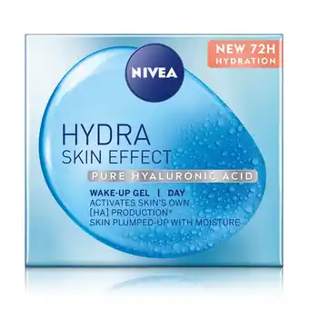 Tesco Nivea hydrating skin effect day wake up gel 50ml offer
