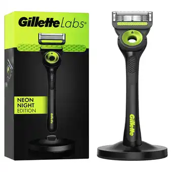Tesco Gillette labs razor & stand neon night edition offer