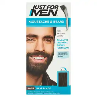 Tesco Just for men brush-in colour gel real black offer