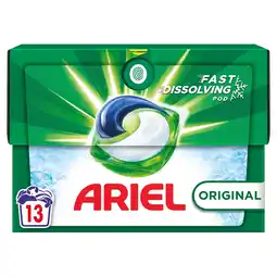Tesco Ariel all in one washing pods original 13 washes 254.8g offer