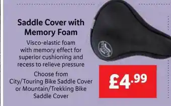 Lidl Saddle cover with memory foam offer