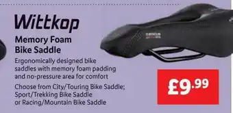 Lidl Memory foam bike saddle offer