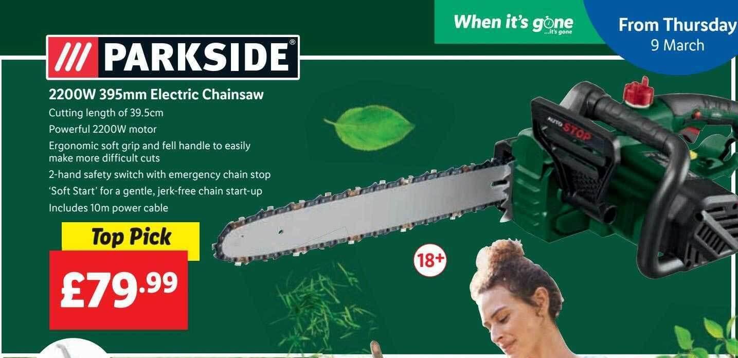 Parkside electric chainsaw offer at Lidl