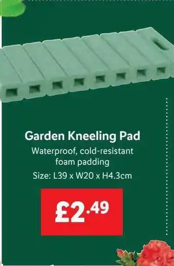 Lidl Garden kneeling pad offer