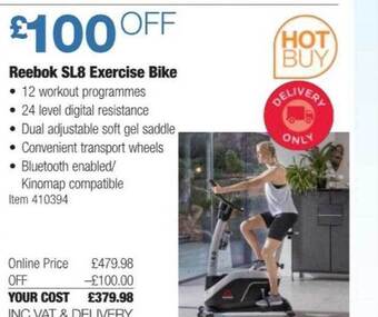Costco Reebok sl8 exercise bike offer