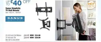 Costco Sanus simplicity tv wall mounts offer