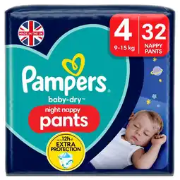 Morrisons Pampers baby dry night pants size 4 extra protection offer