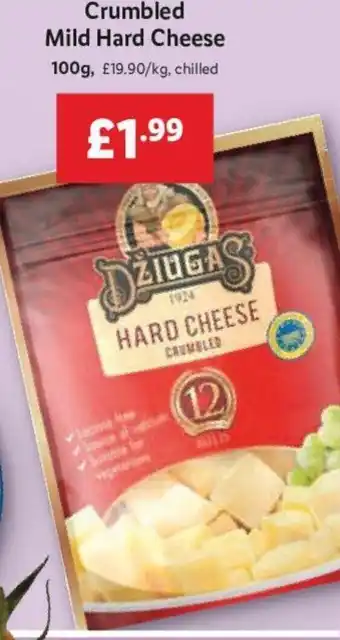 Lidl Crumbled Mild Hard Cheese 100g offer