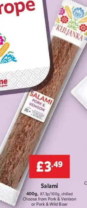 Lidl Salami 400g offer