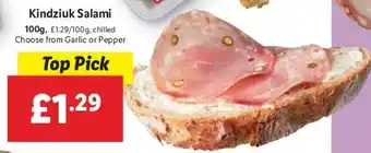 Lidl Kindziuk Salami 100g offer