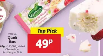 Lidl Quark Bars 40g offer