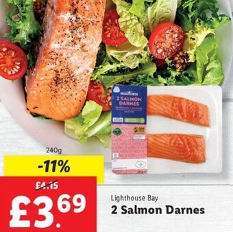Lidl Lighthouse Bay 2 Salmon Darnes 240g offer