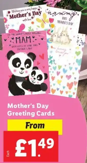 Lidl Mother's Day Greeting Cards offer