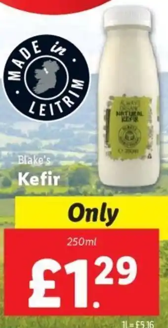 Lidl Blake's Kefir 250ml offer
