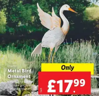 Lidl Livarno Metal Bird Ornament offer