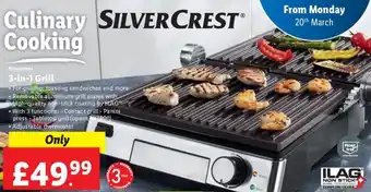 Lidl SilverCrest 3-in-1 Grill offer