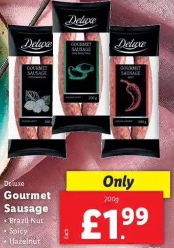 Lidl Deluxe Gourmet Sausage 200g offer
