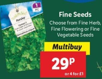 Lidl Fine Seeds offer