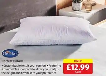 Aldi Silentnight Perfect Pillow offer