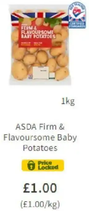 Asda ASDA Firm & Flavoursome Baby Potatoes 1kg offer