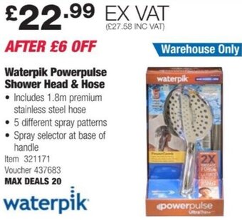 Costco Waterpik Powerpulse Shower Head & Hose offer