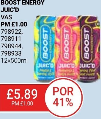 Bestway Boost Energy Juic'd 12x500ml offer
