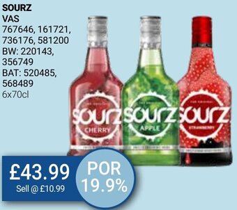 Bestway Sourz 6x70cl offer