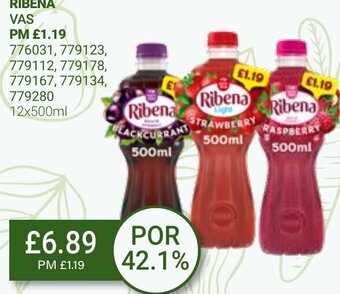 Bestway Ribena 12x500ml offer