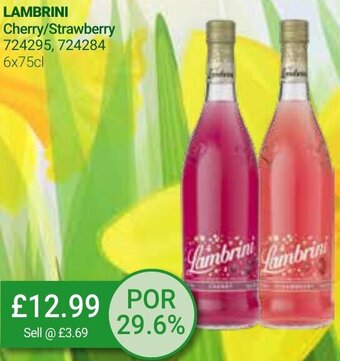 Bestway Lambrini Cherry/Strawberry 6x75cl offer
