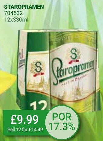 Bestway Staropramen 12x330ml offer