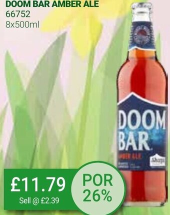 Bestway Doom Bar Amber Ale 8x500ml offer