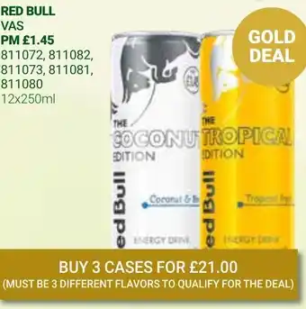 Bestway Red Bull 12x250ml 3 Cases offer