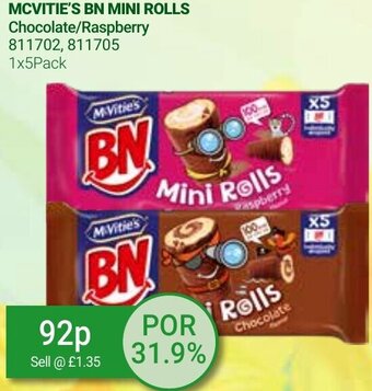 Bestway McVitie's BN Mini Rolls 1x5Pack offer