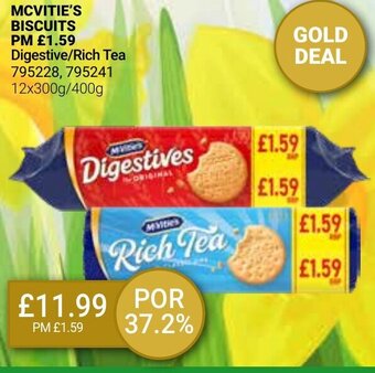 Bestway McVitie's Biscuits 12x300g/400g offer