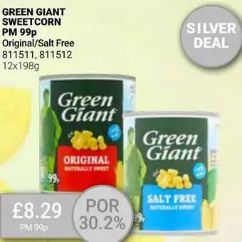 Bestway Green Giant Sweetcorn 12x198g offer