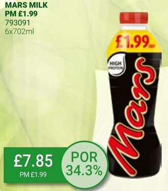Bestway Mars Milk 6x702ml offer