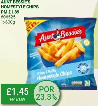 Bestway Aunt Bessie's Homestyle Chips 1x600g offer