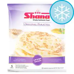 Tesco Shana plain paratha 5 pack 400g offer