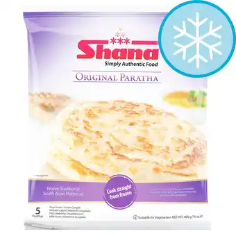 Tesco Shana plain paratha 5 pack 400g offer