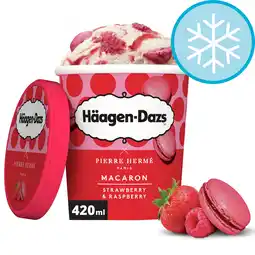 Tesco Haagen dazs macaroon strawberry raspberry ice cream 420ml offer