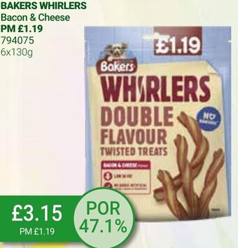 Bestway Bakers Whirlers Bacon & Cheese 6x130g offer