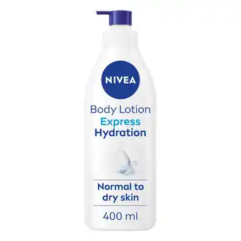 Tesco Nivea body express hydration lotion 400ml offer