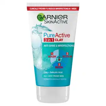 Tesco Pure active 3in1 clay mask scrub wash 150ml offer