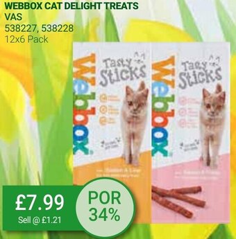 Bestway Webbox Cat Delight Treats 12x6 Pack offer