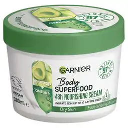 Tesco Garnier nourishing body superfood avocado body cream 380ml offer
