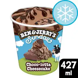 Tesco Ben & jerry's sundae choco lotto cheesecake ice cream 427ml offer