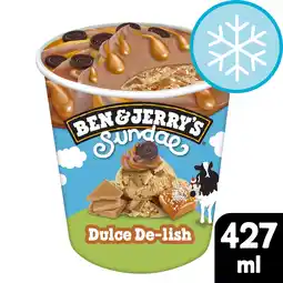 Tesco Ben & jerry's sundae dulce de-lish i/cream 427ml offer