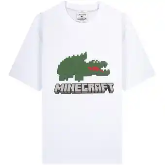 Pockets Lacoste x minecraft 'printed' logo t-shirt white offer