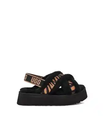 UGG Ugg disco tiger print cross slide for women in light butterscotch, size 5 offer